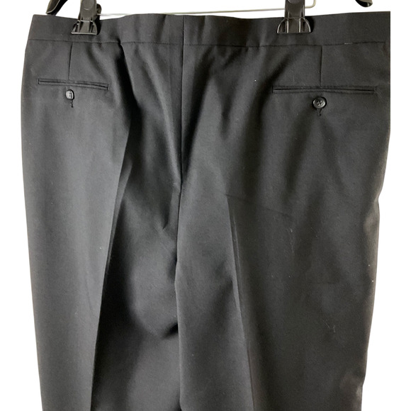 Unbranded Men's Dress Pants Black Stripe Pleated Size 40XL Classic Fit - Picture 13 of 13